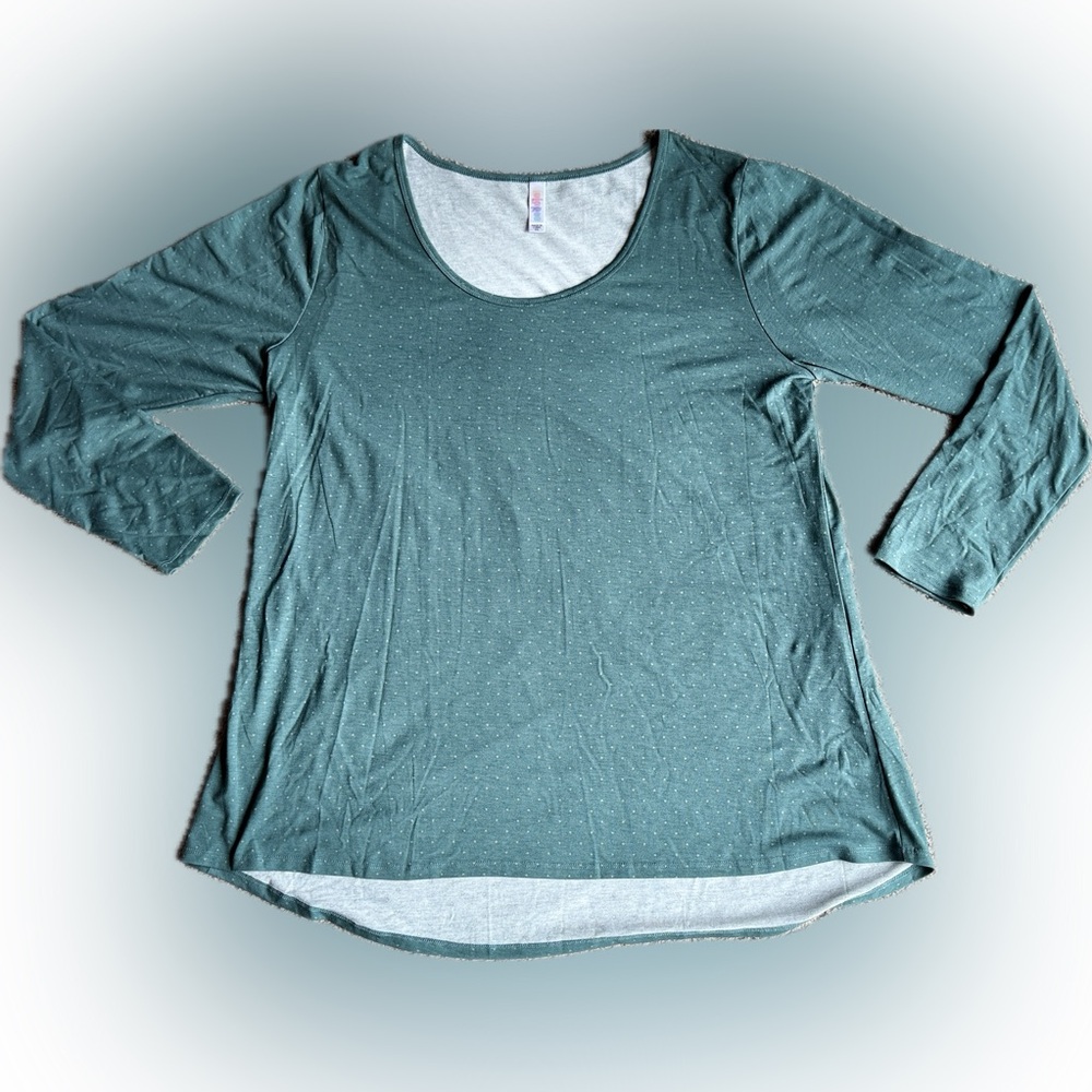 LuLaRoe Women's Lynnae Teal Long Sleeve Top